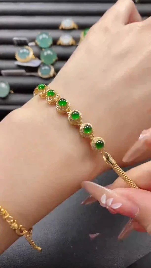 【闪购商品】翡翠戒指银S925镶嵌185511-15