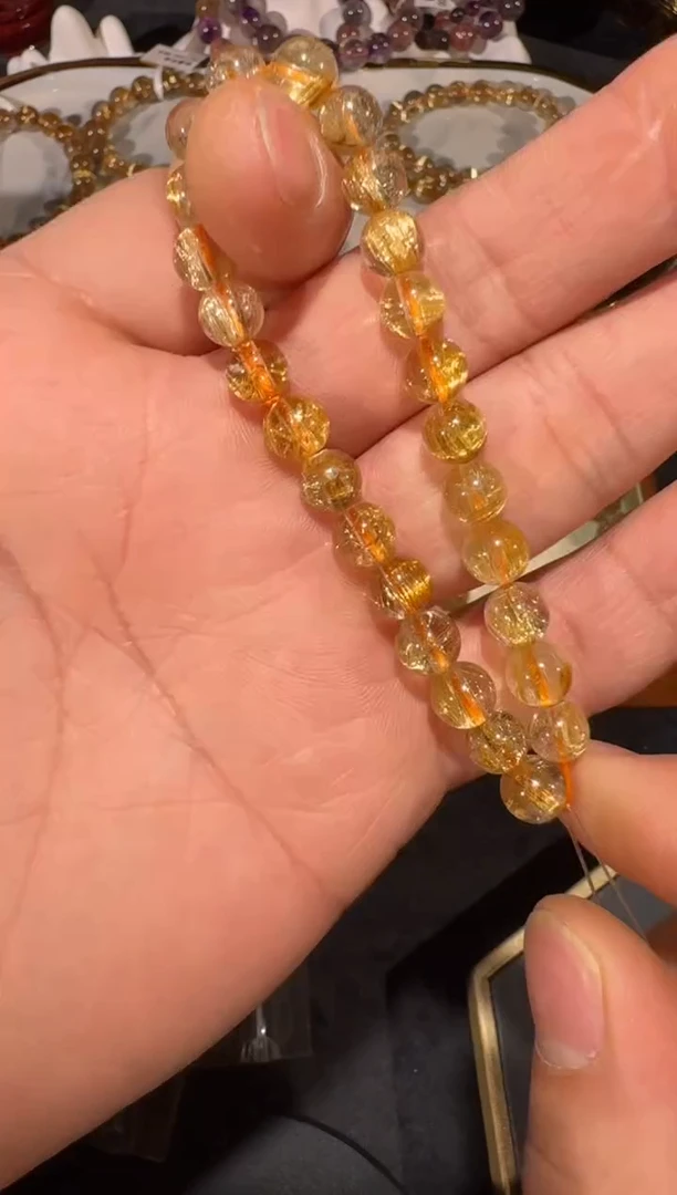 未镶嵌手串发晶SJ-461金发晶