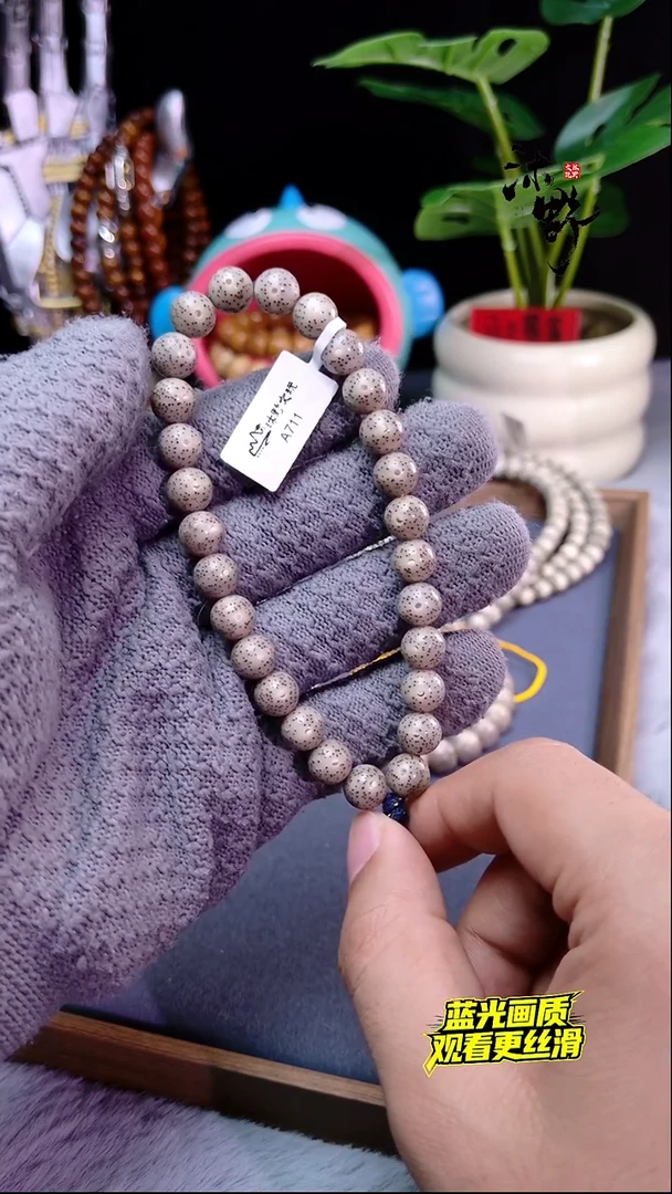 手串星月菩提9mm圆珠手持灰冰满天星a711
