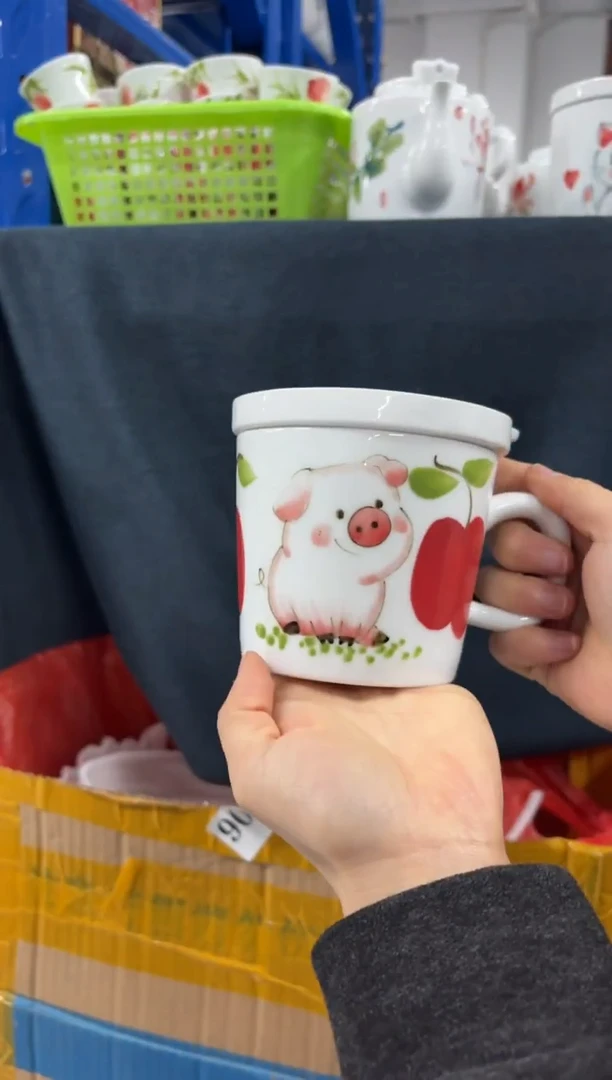 景德镇高温陶瓷食品级手绘釉中彩-咖啡杯