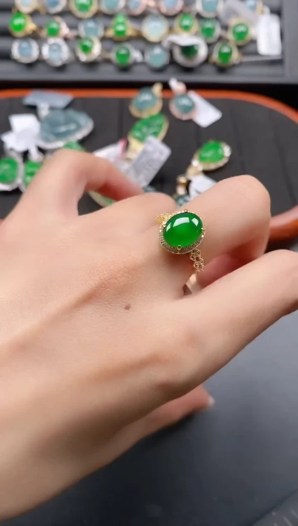 银S925镶嵌戒指翡翠1111