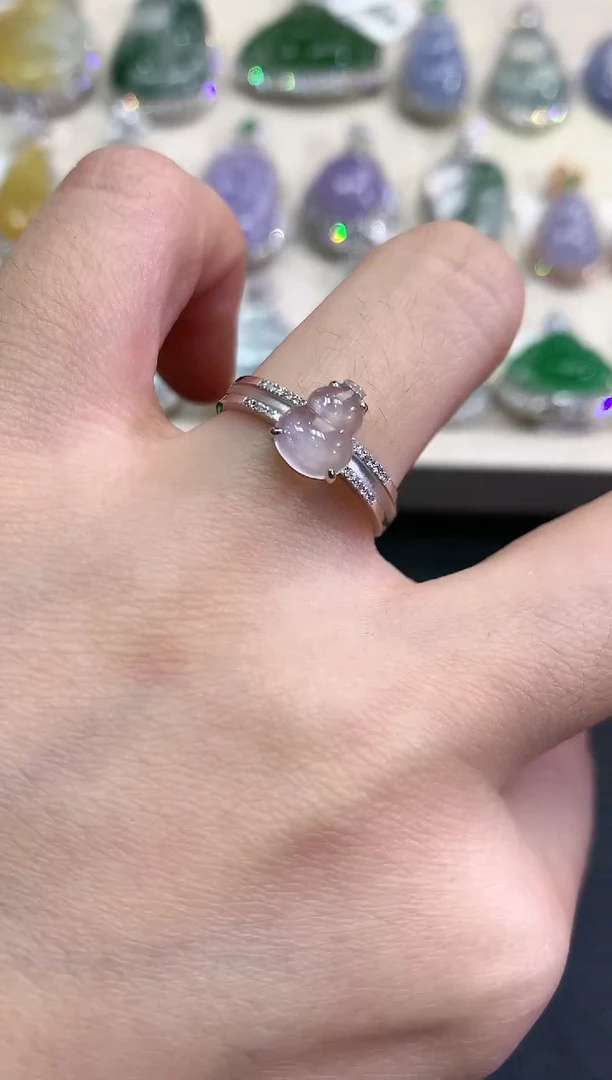 【闪购商品】翡翠戒指18K金镶嵌B4 4