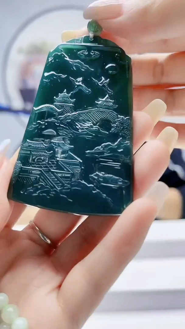 未镶嵌定制翡翠毛货挂件17