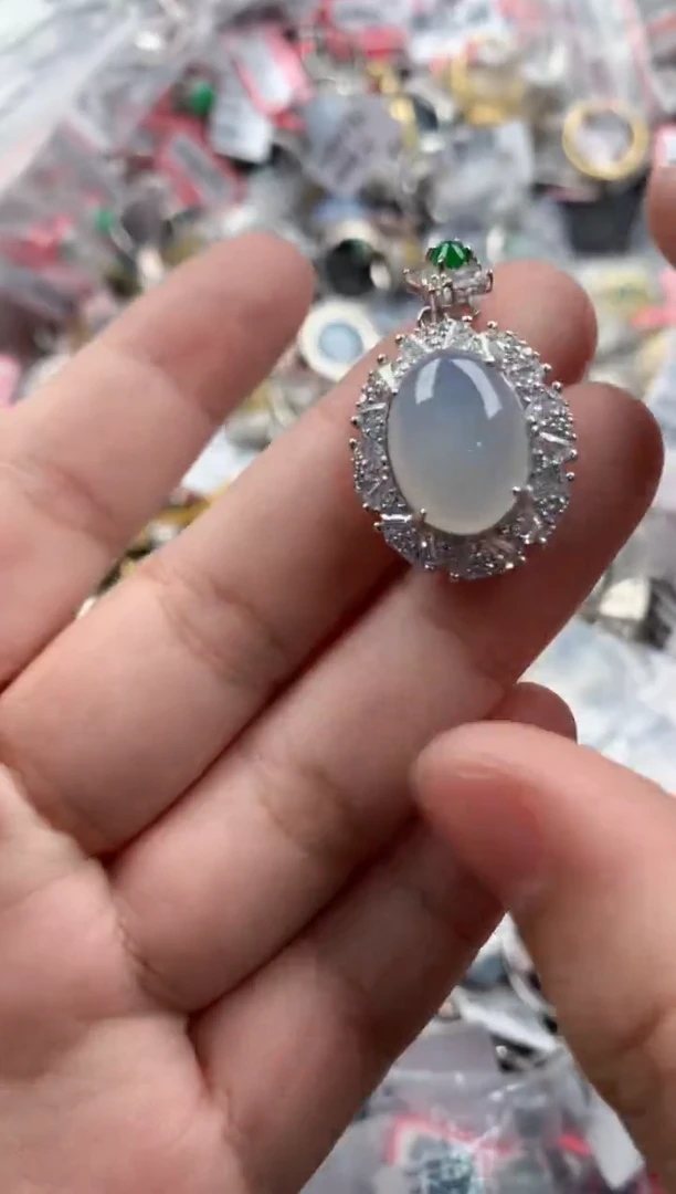 银S925镶嵌戒指翡翠777    8