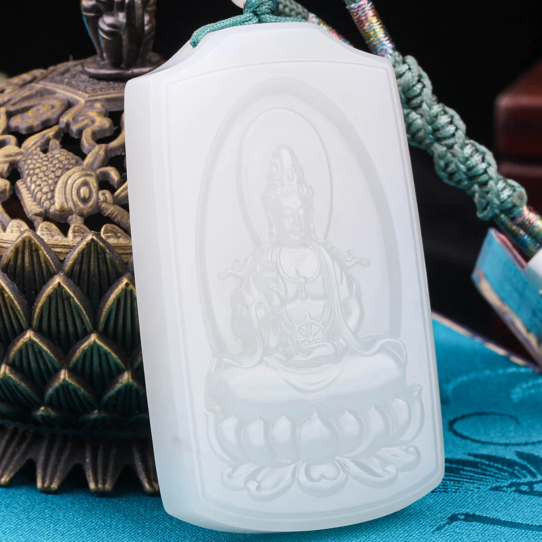 老崔（精选）{爆款}羊脂白和田玉观音牌