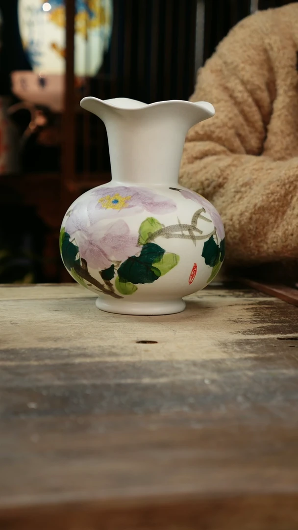 【闪购商品】瓷片景德镇纯手工釉下彩精品花瓶