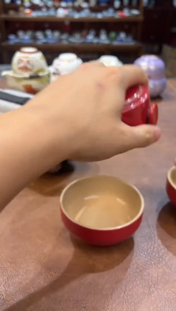 真的很便宜超好看会开片的旅行茶具