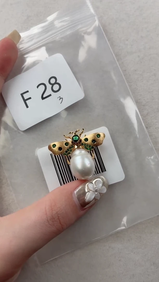 未镶嵌胸针海水珍珠F28