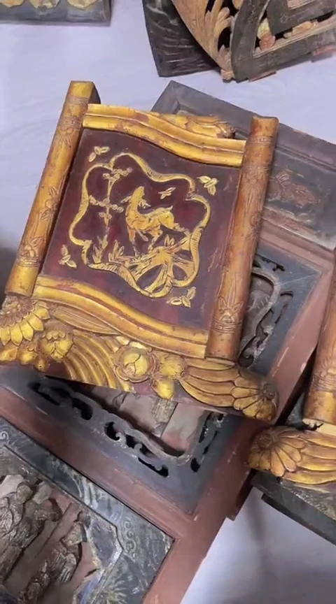 【闪购商品】香榧木一对孤品木雕68