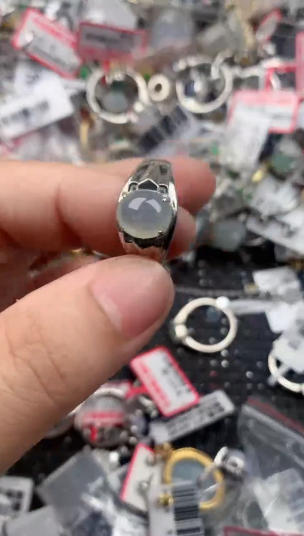 银S925镶嵌戒指翡翠222    3