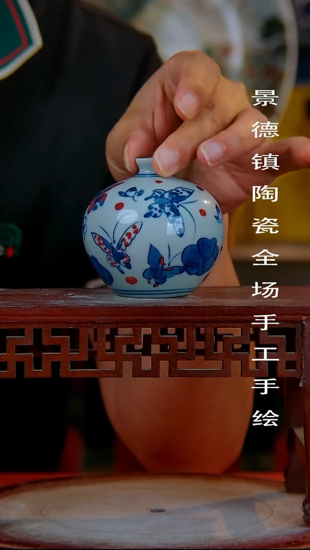 摆件手景德镇陶瓷 全场手工绘