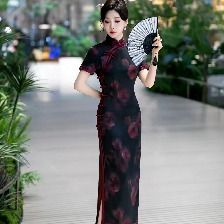 白幼秀港风设计师夏天清凉显瘦中式日常旗袍气质夏季修身年轻5640