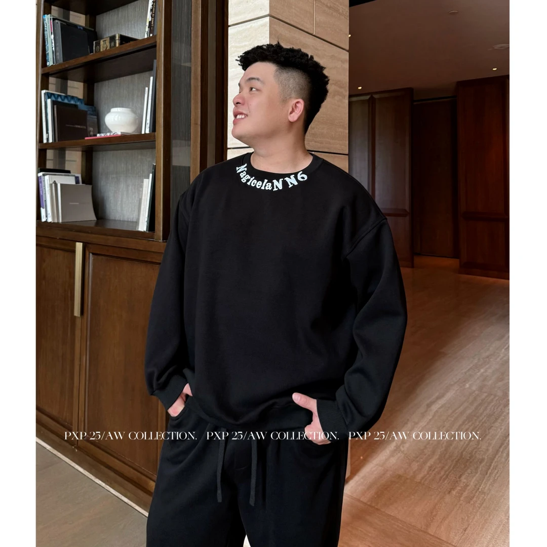 【帅的就是领口】秋冬圆领套头大码男装潮牌卫衣360斤可穿简潮73003