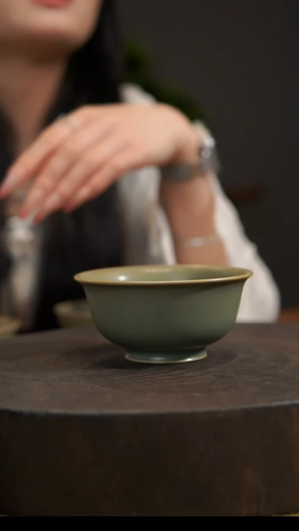 杯子压手杯 汝州原产地  原矿老釉