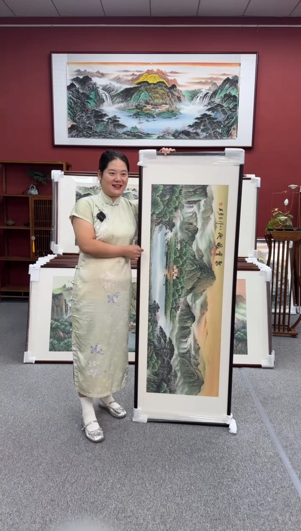 国画手绘  聚宝福地 172*62