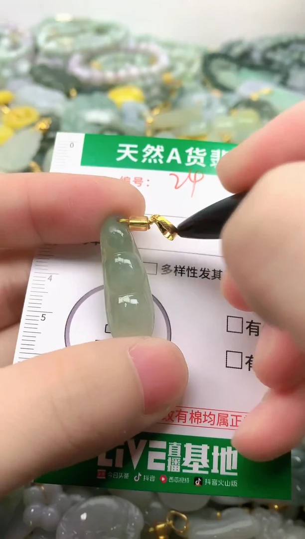 颈饰未镶嵌翡翠纯天然缅甸A货翡翠-24