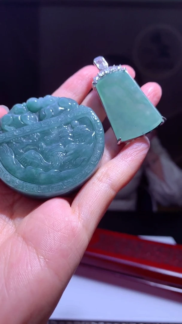 颈饰未镶嵌翡翠挂件发货（拍一发一）