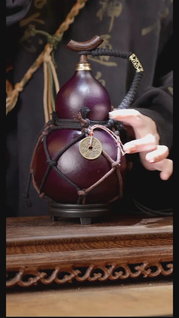 57号精品天然大漆酒葫芦一物一拍~