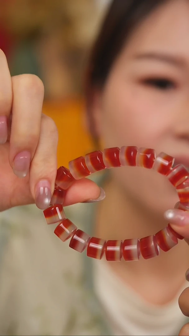 玛瑙/玉髓手串未镶嵌直切手串