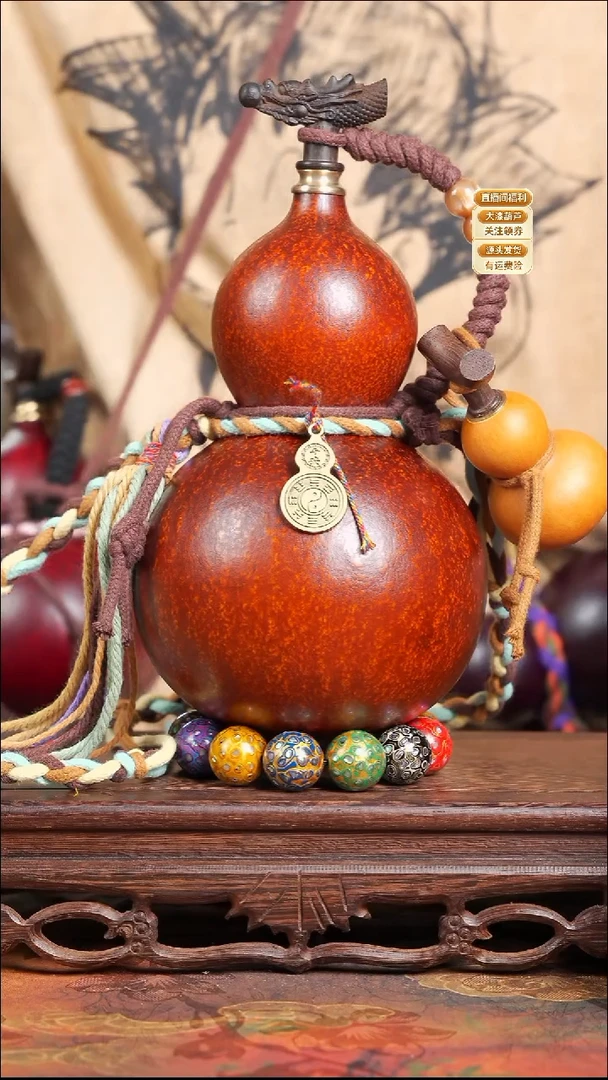 WJ005藏绳款葫芦不包手串+开口小葫芦挂件