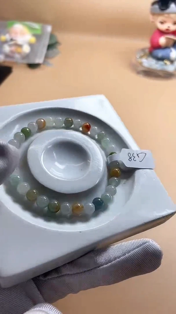 【闪购商品】翡翠手串未镶嵌天然翡翠A货手串G38