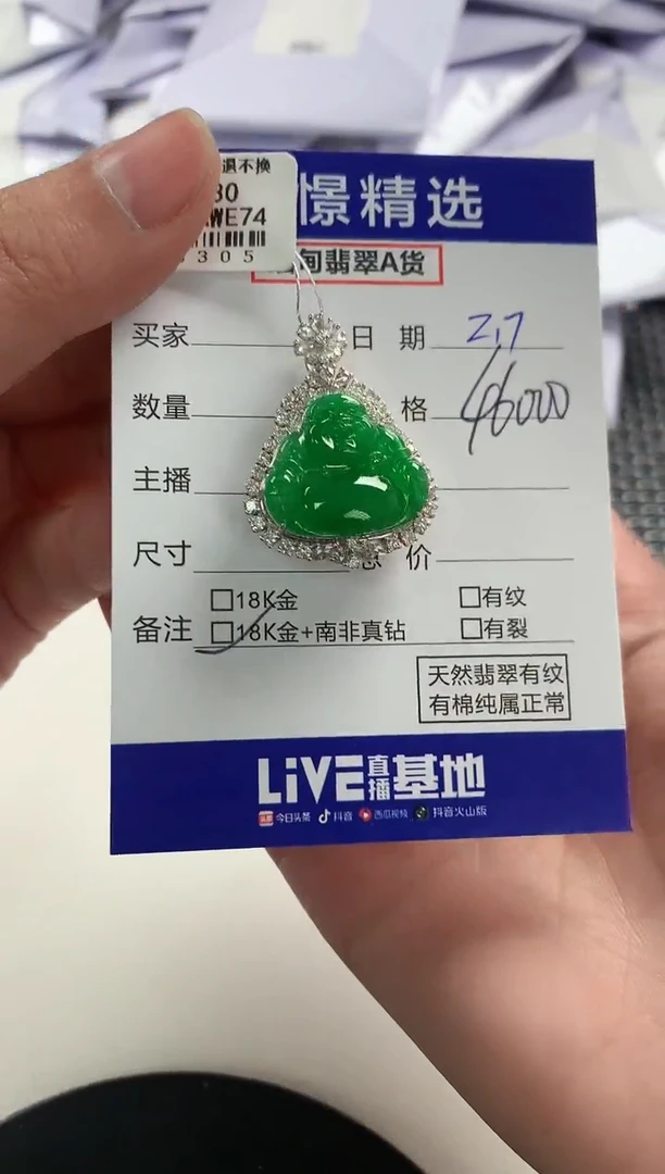 【闪购商品】翡翠颈饰18K金镶嵌104
