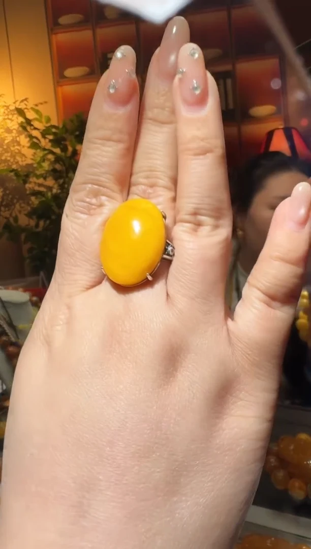 蜜蜡颈饰银S925镶嵌3014天然蜜蜡珠宝奇石全都保真