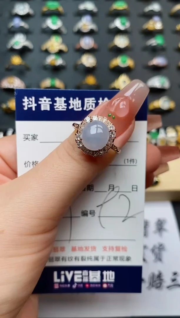 翡翠戒指银S925镶嵌..........