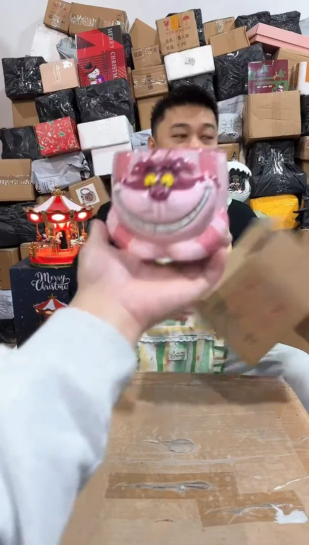 瓷片柴郡猫全身杯