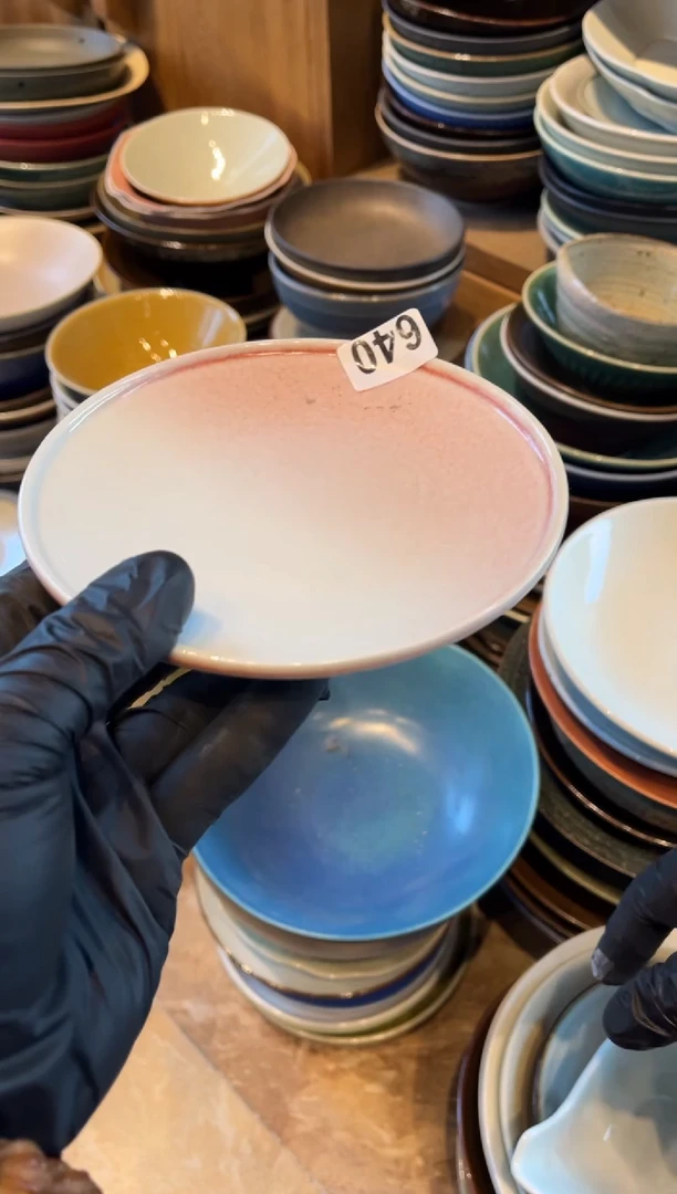 【闪购商品】瓷片640桃夭立边碟圆形碟