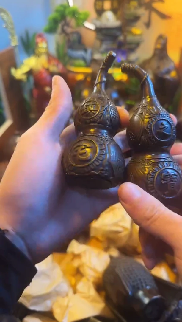 潼潼古铜只卖真铜！（葫芦/对）