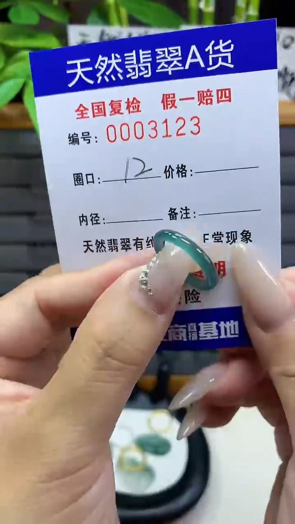 【闪购商品】翡翠戒圈未镶嵌天然翡翠A货3123