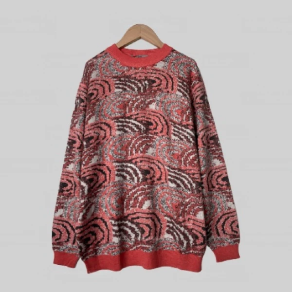 秋季上新~时尚迷彩风羊毛设计款毛衣 S3036