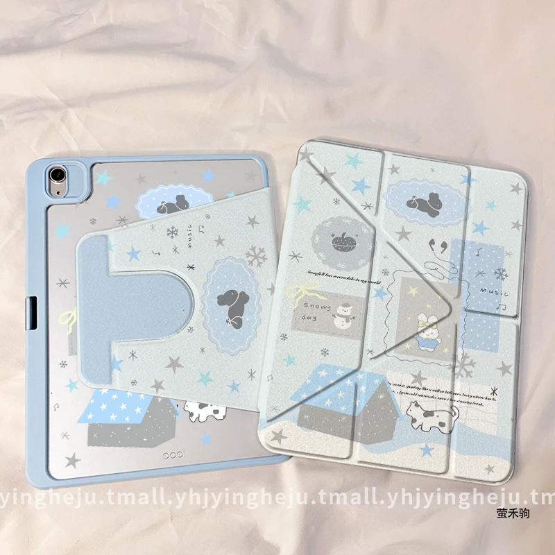 【720°旋转】适用于ipadpro保护壳mini1/2/3带笔槽2025新款防弯ai