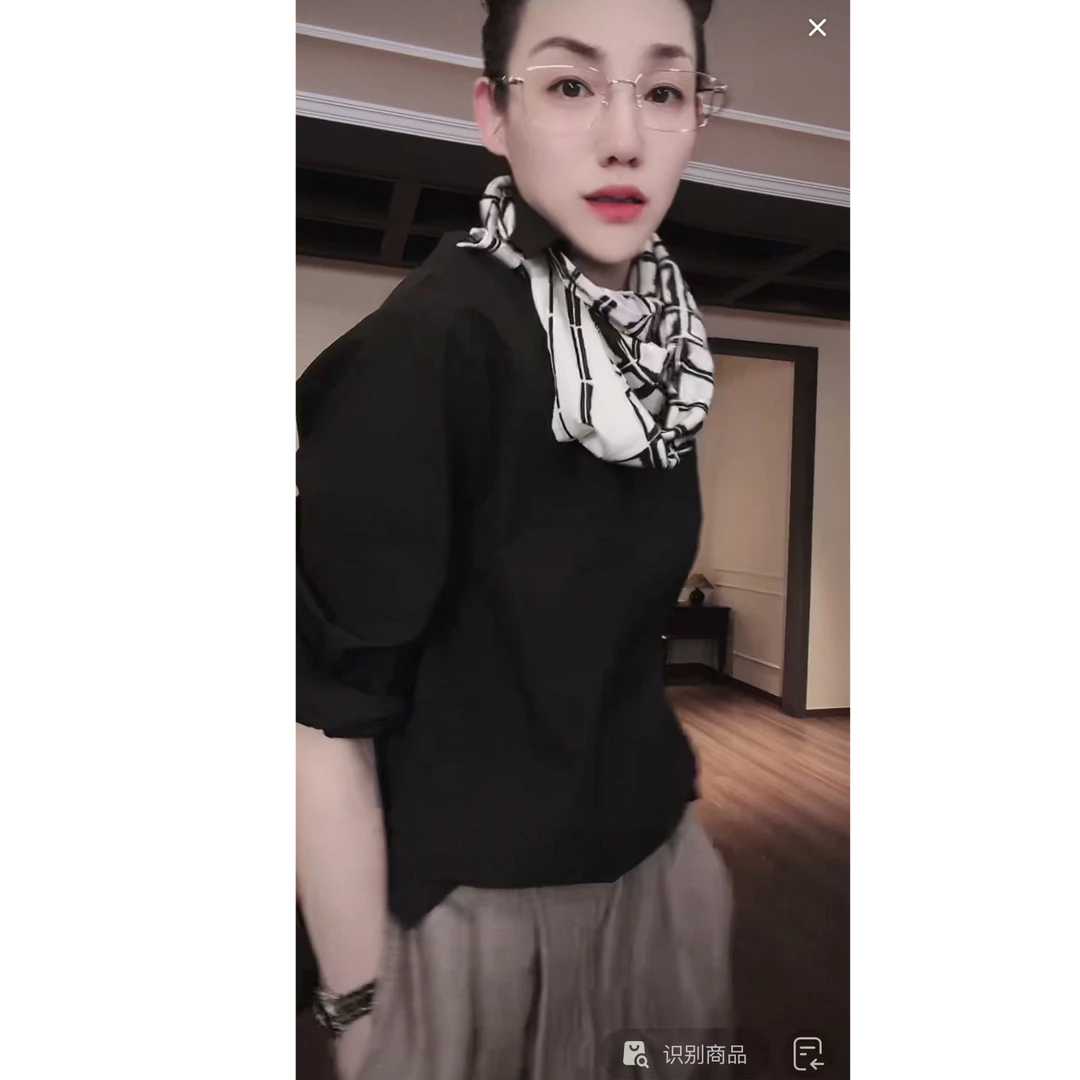 不退不换！！  丝巾款 衬衫 CS0439