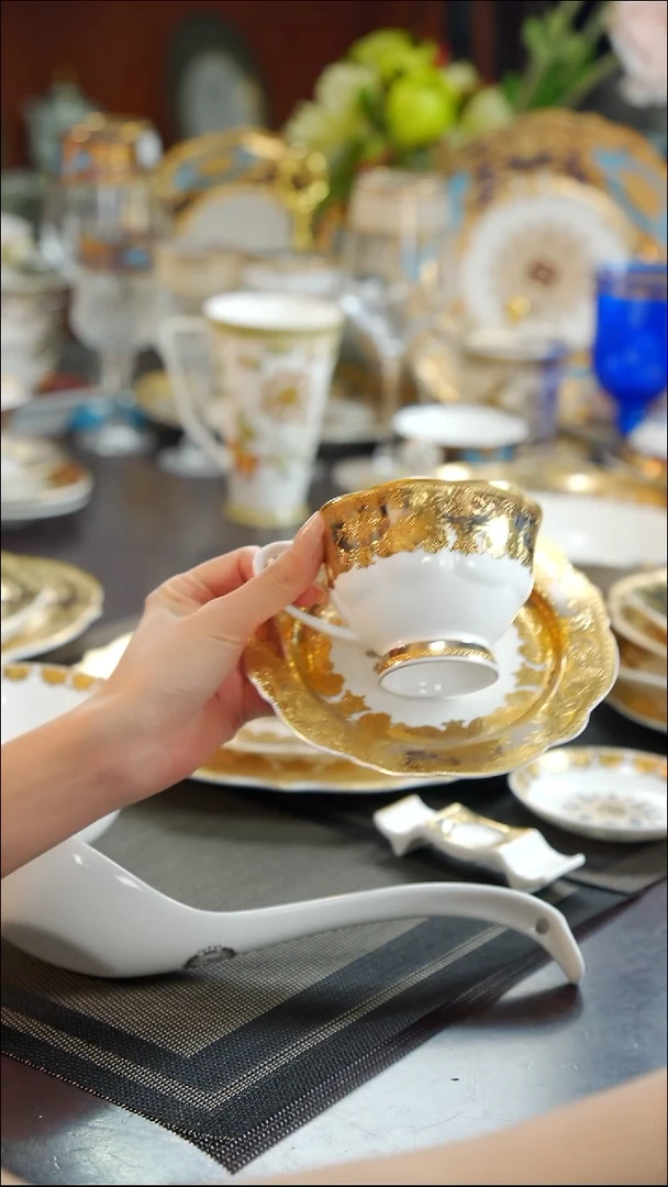 瓷片咖啡杯碟   1套