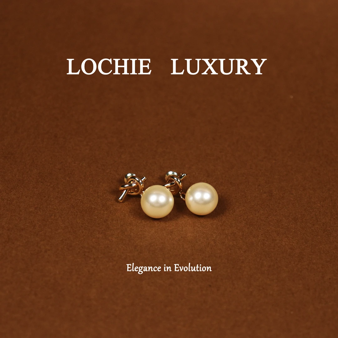 黄铜仿珍珠耳饰 【云雨情意】L473新中式风时尚气质珍珠吊坠耳钉