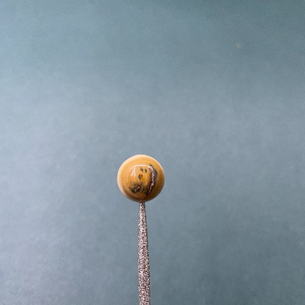 S8054天然猛犸牙 猛犸蓝眼圆珠 支持鉴定 假一罚四