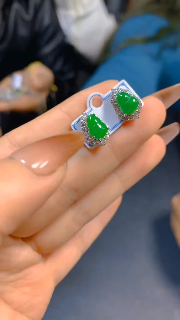 【闪购商品】翡翠耳饰未镶嵌0800073944多样性发一