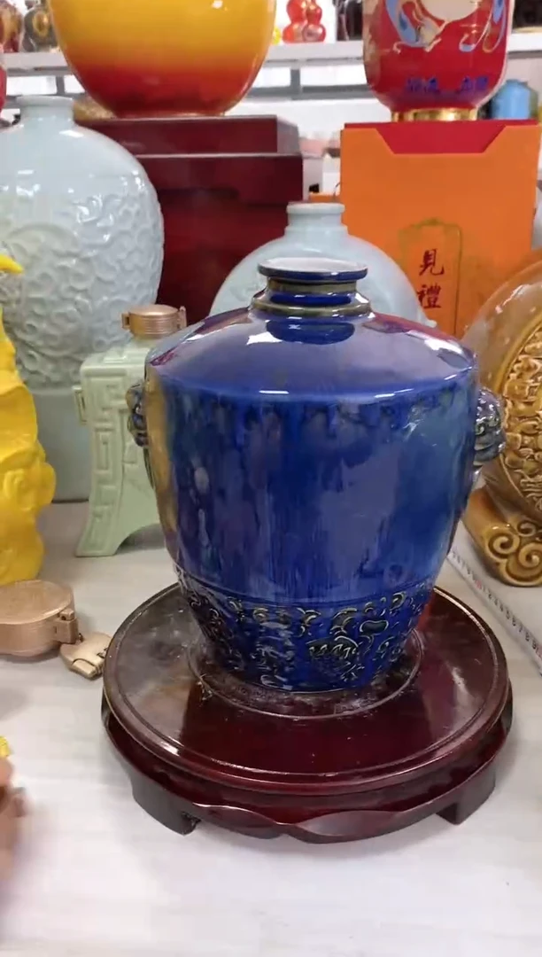 泥满堂陶瓷5斤兰花狮子头微瑕不支持退换