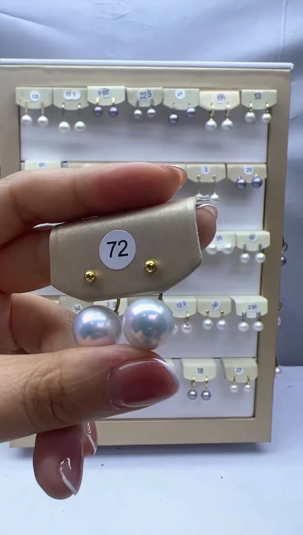 【闪购商品】淡水珍珠耳饰银S925镶嵌72