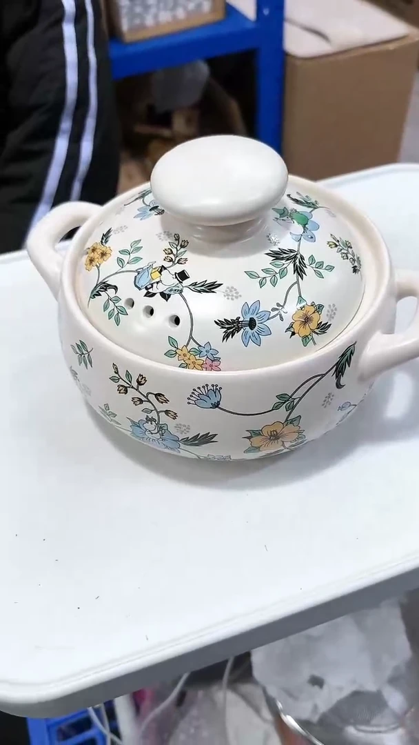 【闪购商品】瓷片姆明花丛系列1.8L砂锅