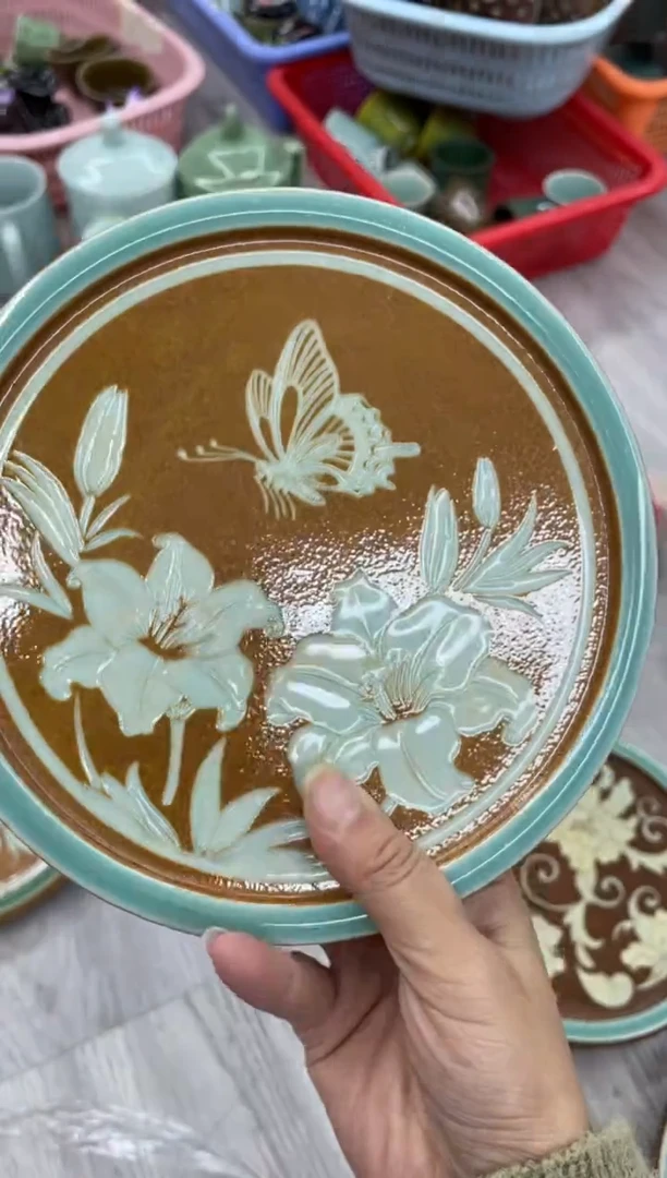 瓷纯手工 大号  慧仙青瓷 龙泉青瓷大促