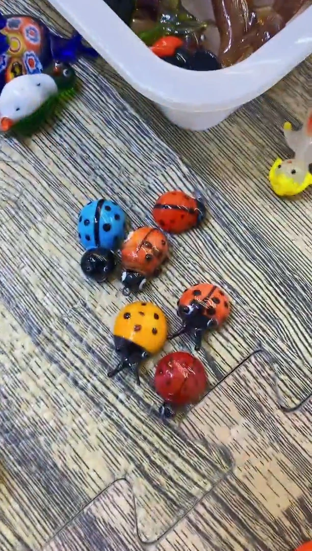 【闪购商品】琉璃手工艺品6个瓢虫