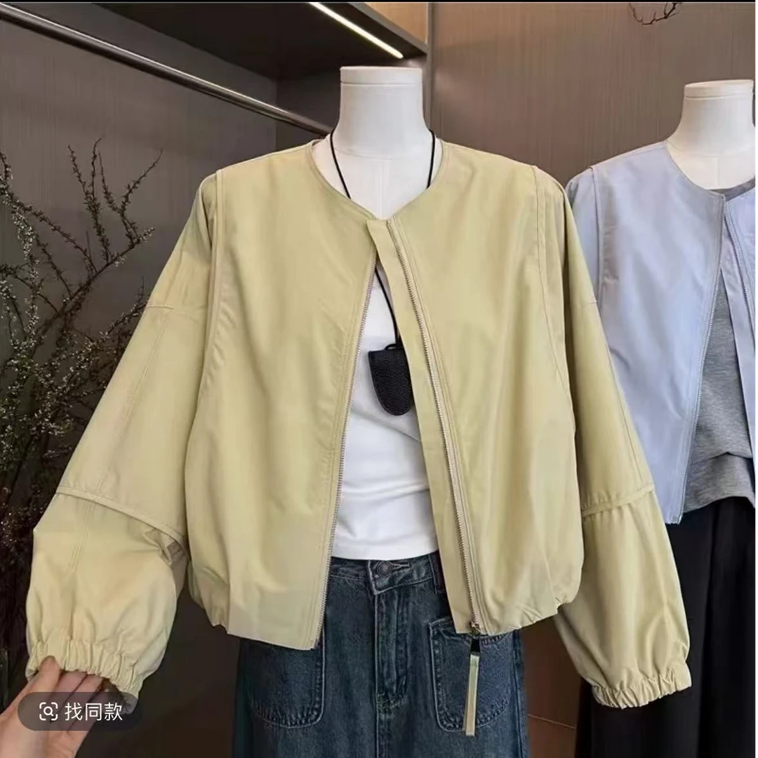 【极简纯色】立领短款棒球服女休闲气质夹克外套2025早春