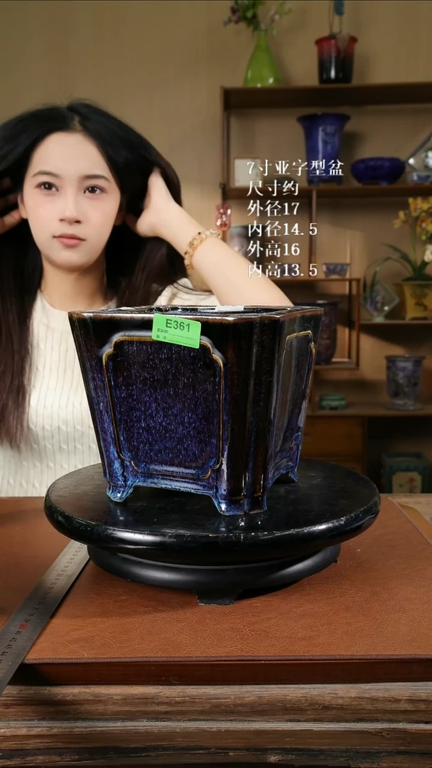 7寸亚字型盆361