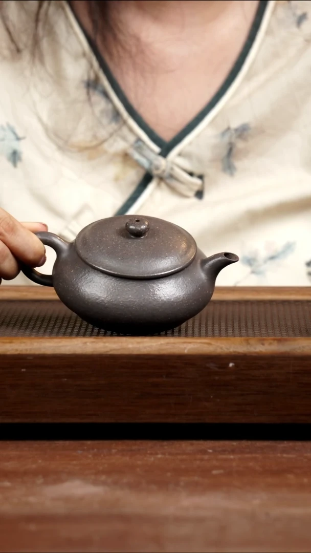 茶壶紫砂8目粗砂天青明炉180CC