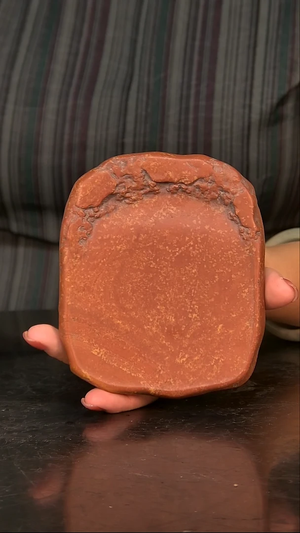 青州黑山老坑精品红丝砚
