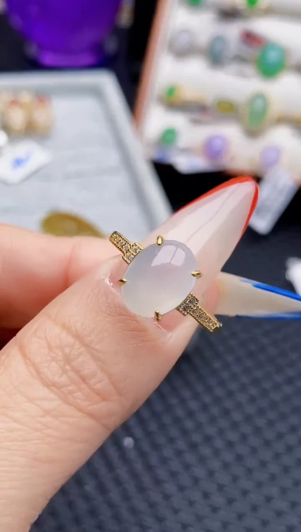 银S925镶嵌戒指翡翠6902