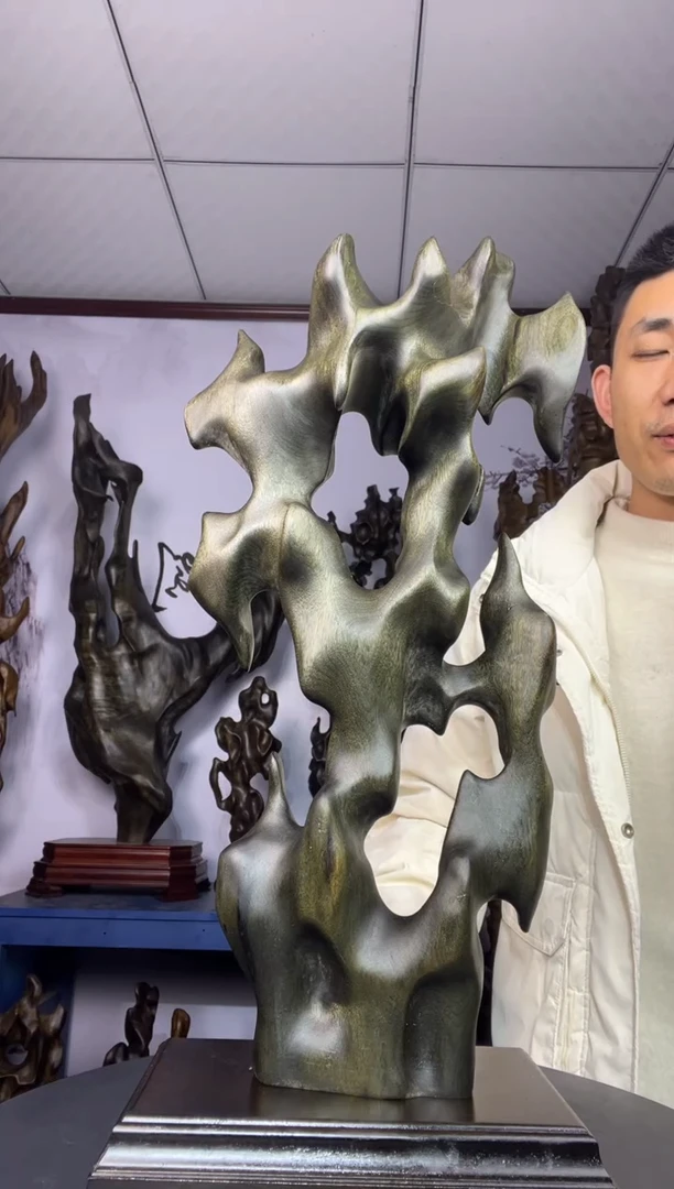 金丝楠木雕款荣**生金丝楠木工艺品摆件
